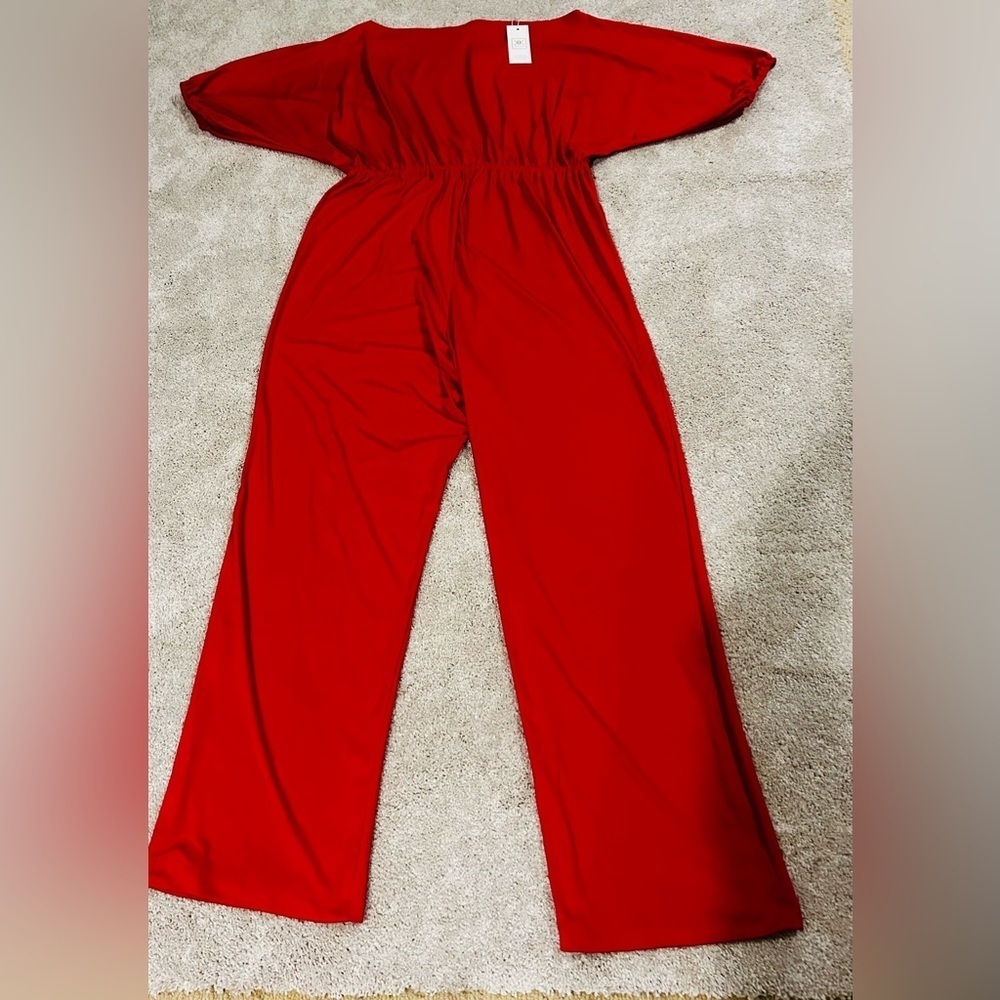 NWT Koh Koh Women’s Elegant Red Jumpsuit Sz. XL